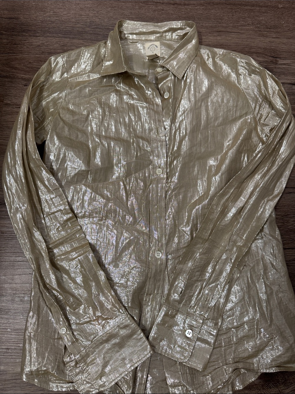 J. Crew Metallic Gold Lightweight Shirt